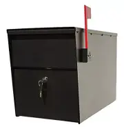 Qualarc -2000 LetterSentry Galvanized Steel Locking Post Mount Rust Proof Mailbo