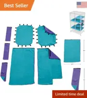 Small Animal Accessories Kit - Reversible, Stain & Odor Resistant - 7 Piece Set