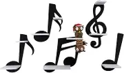 PsGreen Mini Sheet Music Set of 5 Compatible for Tonie Figures, Tonier Shelf, Tonie Extension, Expansion Shelf, Children's Room, Note, Clef, Music (Black)