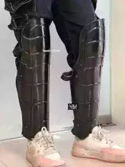 Steel Leg Armour, Gothic Medieval Knight, Halloween Warrior Medieval Costume