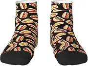 [pvinnk] Fun Food Hot Dogs Print Functionality Socksing Adult Socks For Workout Winter Warmth And Everyday Wear