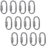 JCPLYNN 304 Stainless Steel D Shape Locking Carabiner Quick Link Chain Connector