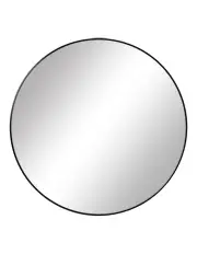 [Cooper & Co] Linda Round Wall Mirror 90cm in Black