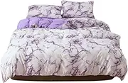 EVTSCAN Romantic Gift Bedding Set, 3 Pieces/Comfy Bedding Set, Marble Pattern Comforter Set, European Double Size Duvet Cover for Nursery