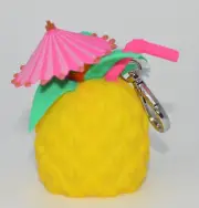 BATH & BODY WORKS PINEAPPLE DRINK COCKTAIL POCKETBAC HAND SANITIZER HOLDER CLIP