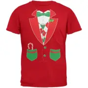 Christmas Tuxedo Costume Red Youth T-Shirt