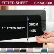 2000TC Fitted Sheet With Soft Fabric Queen King Double Size mattress protector