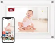 10.1 Inch WiFi Digital Photo Frame, Acrylic Clear 32GB Electronic Digital Pictur