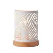 Metal Bedside lamp, Simple Desk Lamp E12 Night Lighting White Table Lamp with...