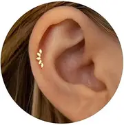 [NONTAI] 16G/18G/20G Dainty Climber Stud Earrings, Titanium Flat Back Earrings, Threadless Cartilage Tragus Conch Piercing Helix Stud