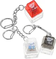 [Minkissy] 3pcs Cyber Keycap Keychains Tactile Key Pendant Decor for Keyboard Bags Versatile Key Ring Charms Comfortable Touch for Personal Style
