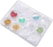 NOLITOY 1 Box Snowflake Sequins Body Stickers Nails Art Nail Art Decoration Art Glitter Nail Supplies Nail Art Rhinestones Christmas Stickers Glitter Holographic Gems for Nails