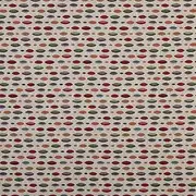 Kt KILOtela Upholstery Fabric - Decorative Fabric - Tapestry Jacquard - Piece: 100 cm Length x 280 cm Width | Ellipses - Red, Orange, Green, Blue, Beige - 1 Metre
