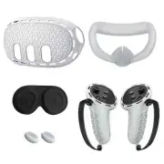 VR Accessories for , 4 in 1 Silicone Protective Case Set for Quest 3,Controller
