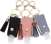 NIYANGLE 3Pcs Portable Empty Bottle Keychain Holder for Travel Shampoo Lotion Soap and Toiletries Convenient Hand Bottle Containers