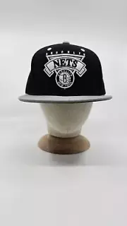 Mitchell & Ness Brooklyn Nets Black Adjustable Snapback Hat Cap