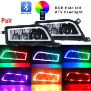 2014-23 For Polaris RZR 1000 XP & Turbo RZR 900 S Black RGB Halo Led Headlights