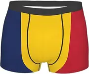 [FSCEV] Flag Of Chad Men'S Boxer Briefs Regular Soft And Elastic Leggings Shorts Everyday Wear, Black, XL