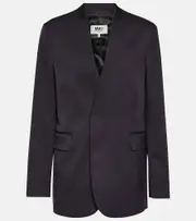 [MM6 Maison Margiela] MM6 Maison Margiela Single-breasted wool-blend blazer AU 4 blue