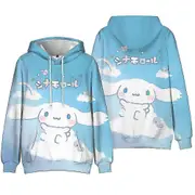 Kids Girls Cinnamoroll Printed Hoodies Casual Sweatshirt Jumper Hooded Pullover Tops With Pocket Gifts -NMAOV 8-9 Years