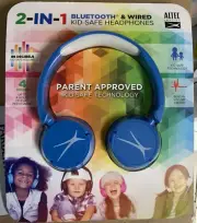 ✅ ALTEC 2in1 Bluetooth & Wired Kid-safe Headphones, Blue,