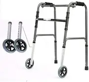 Rely on Walking Walker for Seniors Rollator Geriatric Elderly Walker Foldable with 2 Wheels, Rolling Rollators Adjustable Height Mobility Aid Walking Frame Crut Comfortable Anniversary
