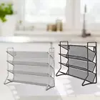 Spice Rack Organizer 4 Tier Storage Shelf for Kitchen Cosmetic Cabinet