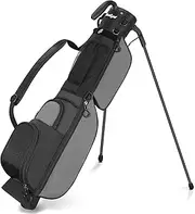 Par 3 Golf Bag with Stand Lightweight Pitch and Putt Golf Bag for The Driving Range Small Golf Carry Bags Practice Ranger with Shoulder Strap for Men Women