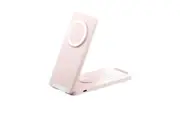 Pink Foldable Wireless Charger Dock Charging Station For Apple Watch iPhone 16 15