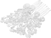 VALICLUD Pearl Crystal Rhinestone Hair Comb for Weddings Bridal Hair Accessories Elegant Side Comb for Special Occasions Stunning Hairpiece for Women