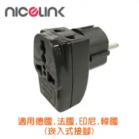 在飛比找momo購物網優惠-【NICELINK 耐司林克】區域型 旅行轉接頭 3插座款2