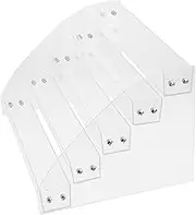 FIXOSHEE Clear Acrylic Desktop Rack Five Brochure Holder for Raffle Tickets Greeting Cards Pamphlets Multipurpose Display Stand for Organizing Documents and Files