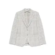 [Tagliatore] Tagliatore Single-breasted Blazer 48 IT GREY/WHITE