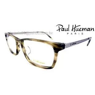 #嚴選眼鏡  PAUL HUEMAN 大理石灰色鏡架 膠框面 金屬鏡腳  504A 3