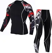 [SANANG] Dry Compression Shirt Men's Cool Running Baseball T-Shirts and Trousers Sports Set