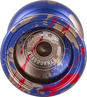 [Duncan] 9266SE-A Roadrunner Yo-Yo Blue Body with Red Splash, Gold Acidwash