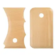 2pcs Pottery Ribs Trimming Tools Beech Pottery Profile Shaping Big Wave Design