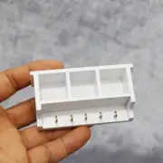 1/12 Scale Dollhouse Miniatures Wooden Furniture Shelf Hook Hanger Accessories