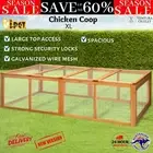 i.Pet Chicken Coop Rabbit Hutch Extra Large Wooden Chicken House Run Hen Cage AU