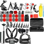 LEDON Camera Travel Case Electronics Organiser Carrying Case, 258pcs Accessories Pack Case Chest Head Floating Monopod GoPro Hero 7 6 5 4 3