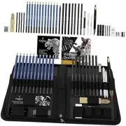 Graphite Drawing Pencils and Sketch Set (40-Piece Kit), Complete Artist Kit