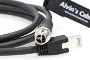 Alvin’s Cables Ethernet Cable for Cognex in Sight 8200 8400 Series CCB-84901-2001-05 M12 8 Position X Code to RJ45 15 Meter
