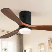 52 Inch Low Profile Ceiling Fans with Lights and Remote, 6-Speed Dimmable Out...