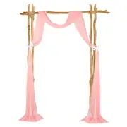 Wedding Arch Draping Fabric, 2 Panels 20 FT Backdrop Curtains, Light Pink