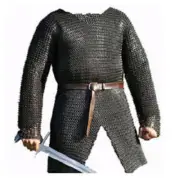 Full Flat Riveted X-Mas Gift Stainless Steel Chain Mail M Size Half Sleeve