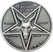 Lucifer Pentecostal Coin Satan Coin Collection Costume Accessories Cosplay Zinc Alloy Props for Men Women Halloween Masquerade