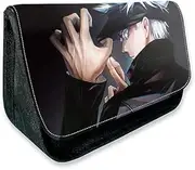 MayDee Jujutsu gojo Kaise Anime Peripheral Zipper Flap Pencil Case, Full Colour Printed Pencil Case School Supplies (A)