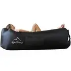 Inflatable Lounger - Best Air Lounger Sofa for Camping, Hiking - Ideal BLACK