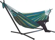 Hammock with Stand, Double Cotton Hammock, can Hold 350 kg, Outdoor Garden Camping Swing, for Kids AdultBeach Travel Canvas with PortableHammock,1