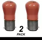 2 x 15W Red Coloured Pilot Light Globes Bulbs Lamps B22 Bayonet BC